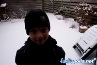 Snow fun in garden Dec 2009